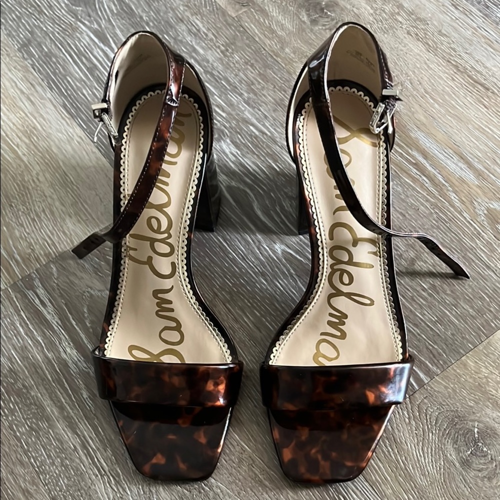 Sam Edelman Tortoise Block Heel Sandals